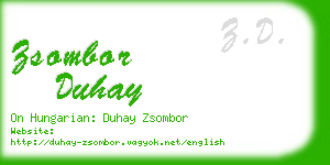 zsombor duhay business card